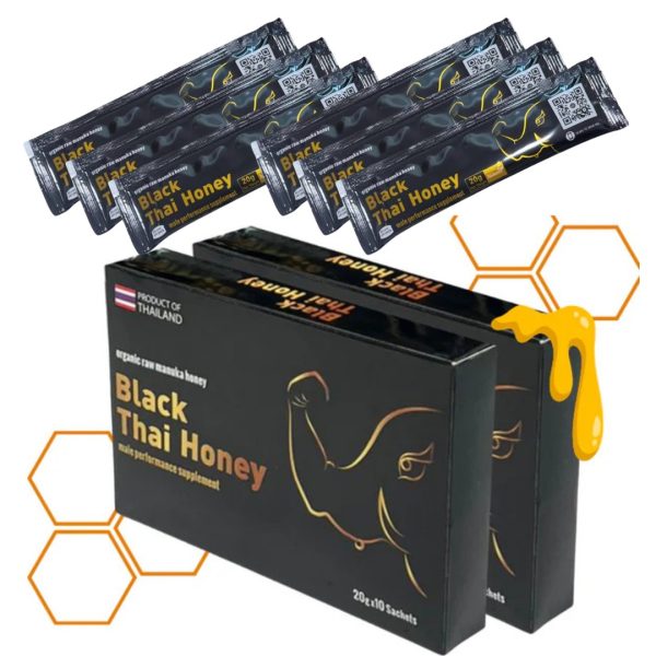 6Pcs Black Thai Honey - 20g Each